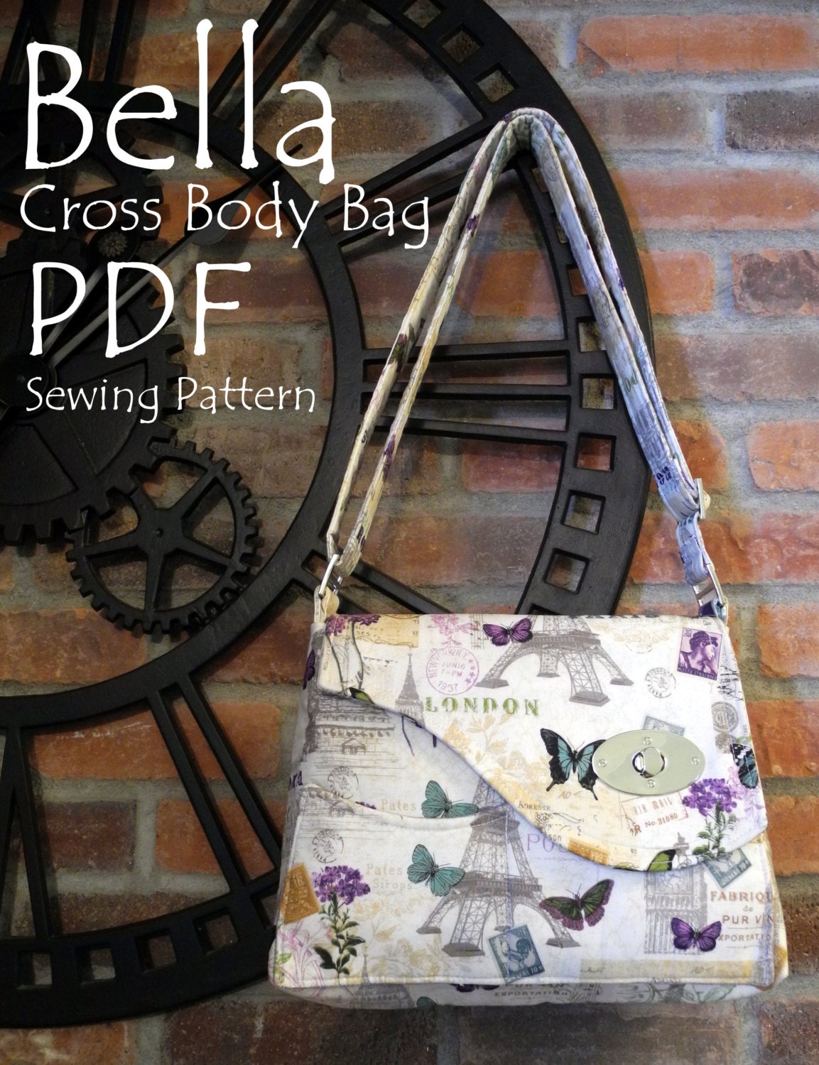 PDF Cross body bag sewing pattern Bella by ChicagoCoutureBags