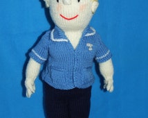 nurse knitted doll