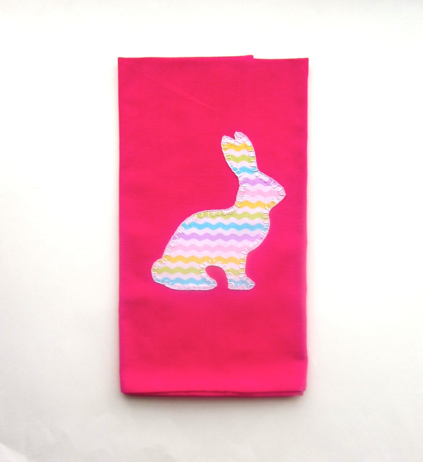 Easter Applique Kitchen Towel Easter Bunny Tea Towel Dish