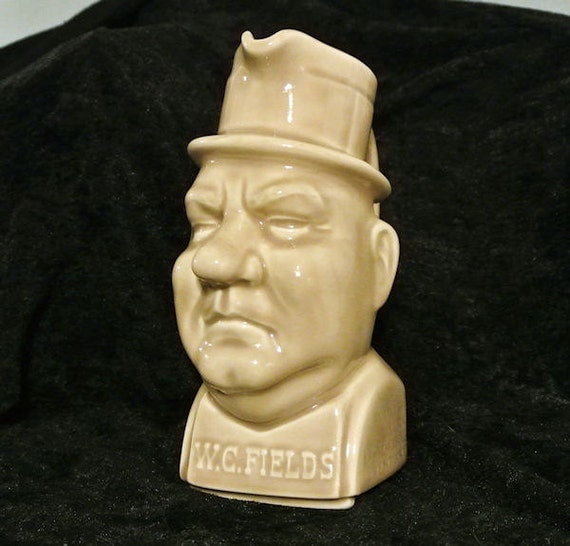 McCoy WC Fields Pitcher 1960s Tankard Mug Turtle Bay Dist Co Lawrenceburg Kentucky 86 Proof Straight Bourbon Whiskey Character Jug Man Cave