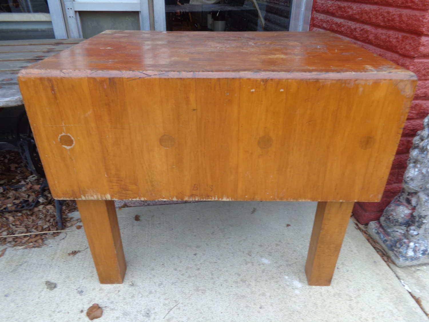 Vintage 1940's John Boos Butcher Block by TwotheMoonAntiques