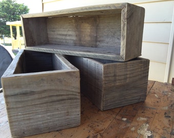 Rustic wood box, unpainted wood box, reclaimed wood box, Rustic decor, rustic Easter decor, rustic wedding decor, rustic wedding centerpiece