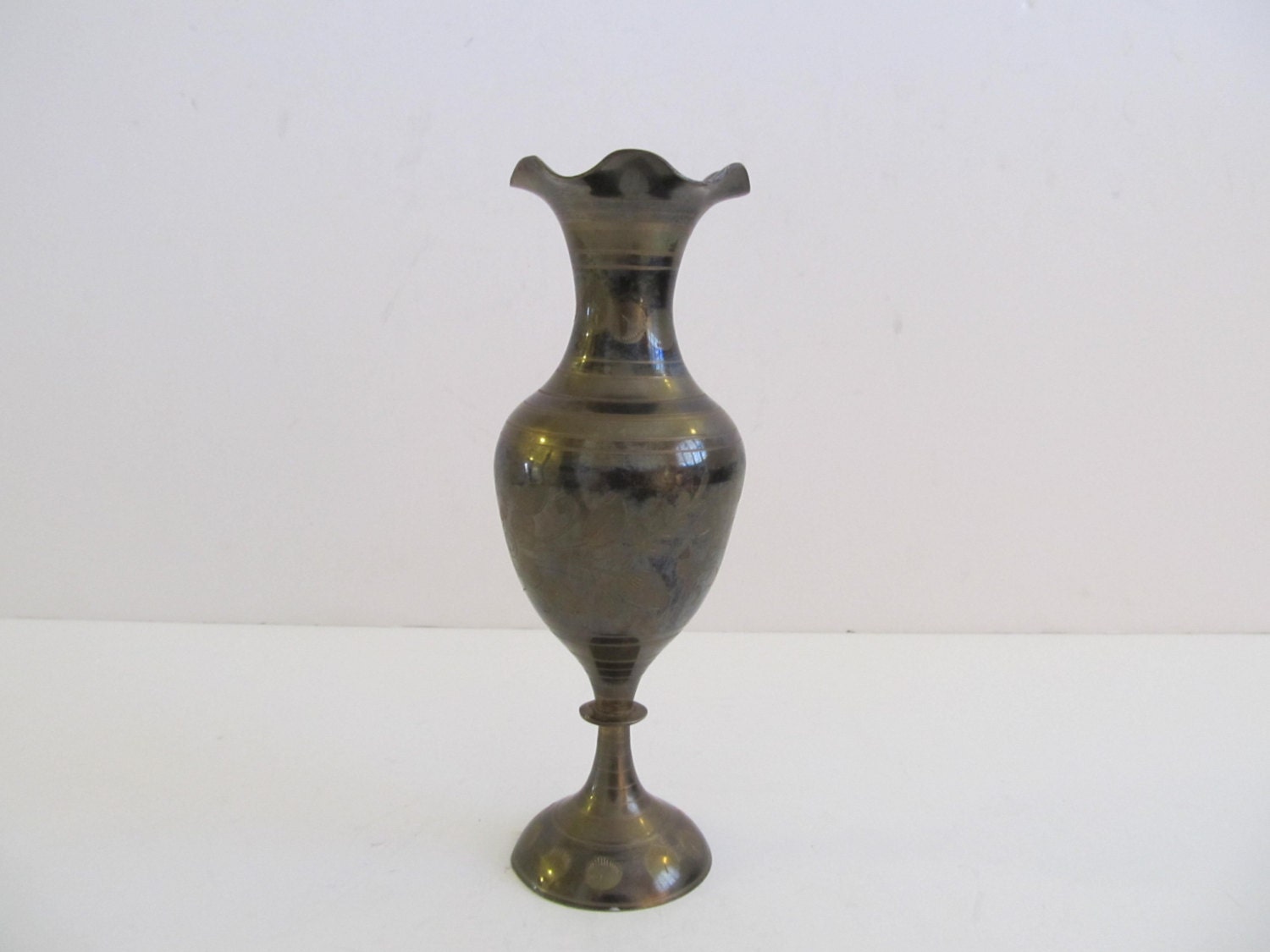 Vase Solid Brass Vase India Vases Fluted Vase Brass Vase