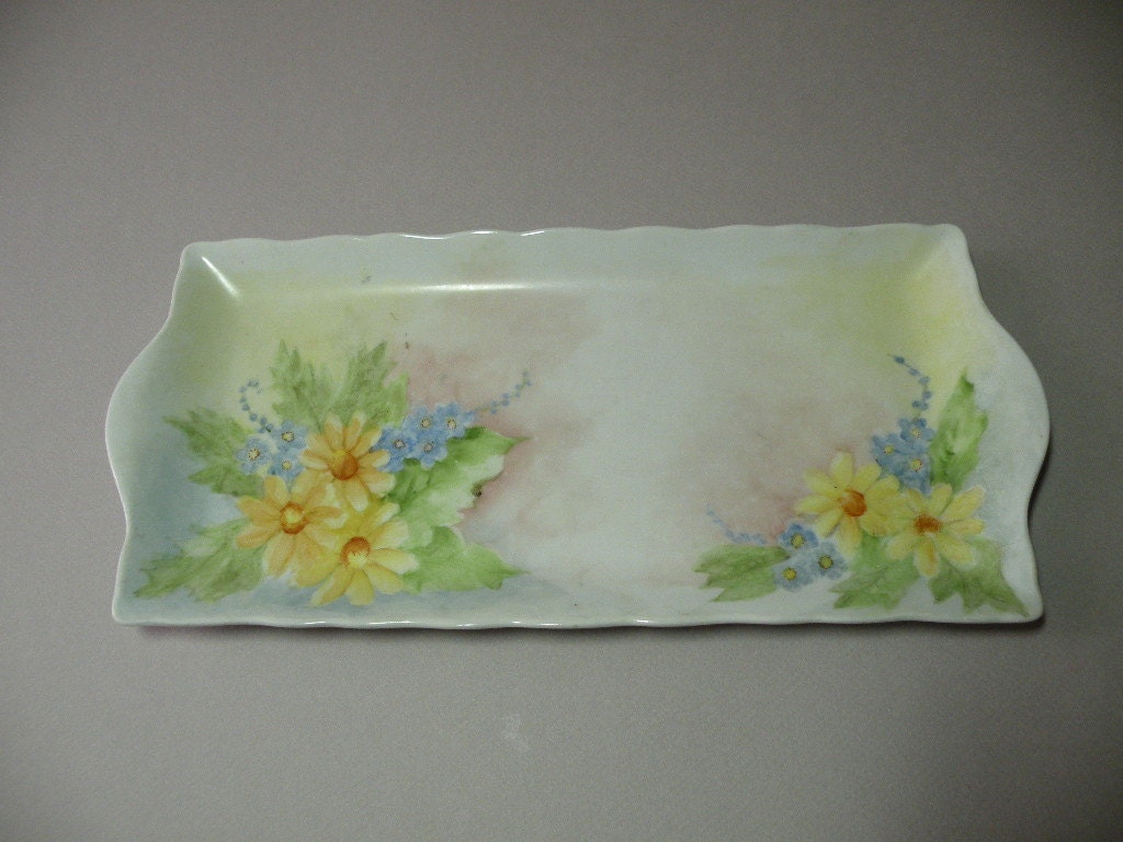 Floral Painted Serving Tray Haute Juice