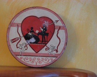 Valentines Round Candy Tin