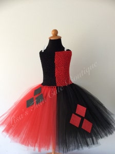 Harley Quinn / Jester inspired tutu dress. Childrens tutu dress. Kids 