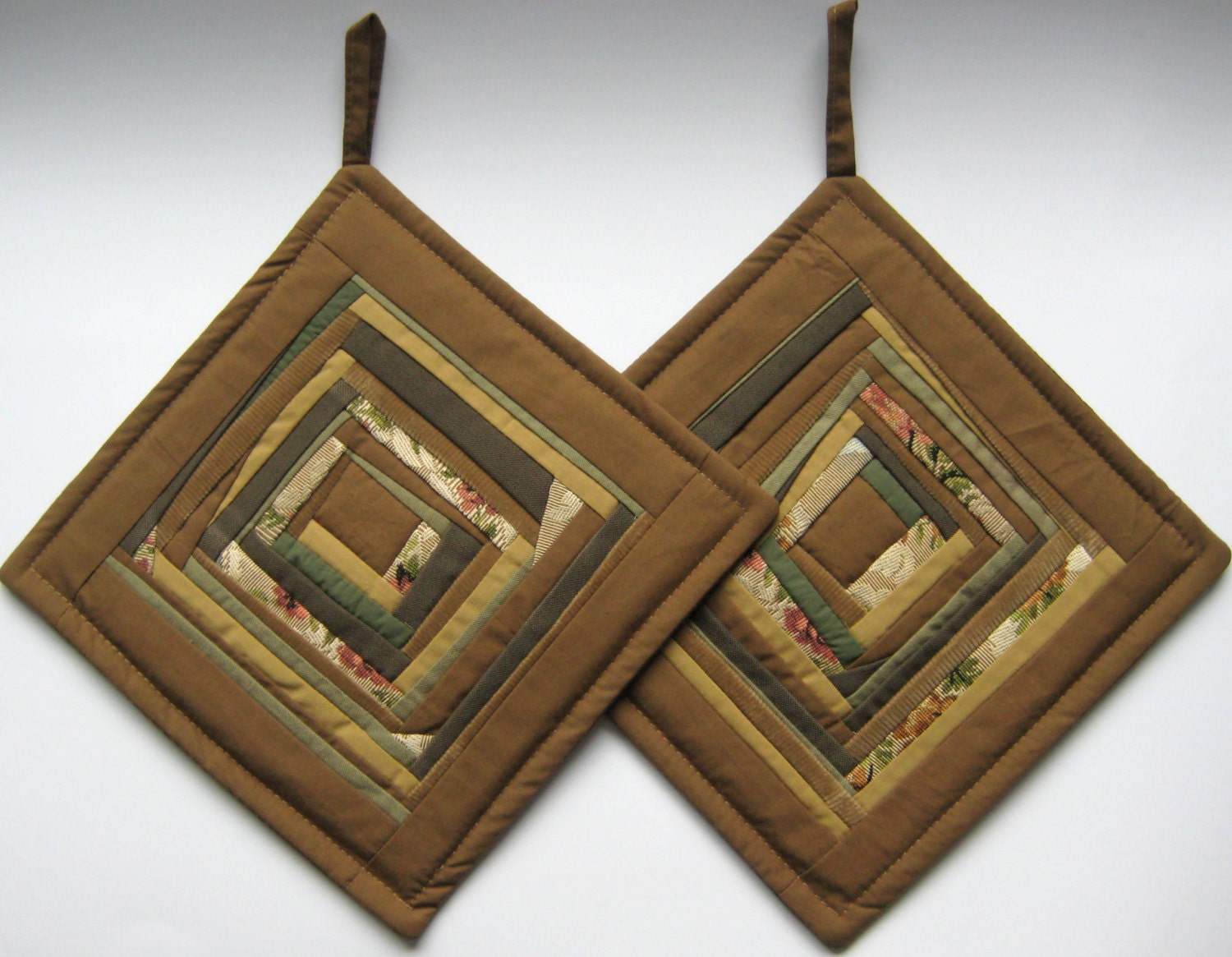 Quilted Pot Holders Quilted Potholders Fabric Potholders