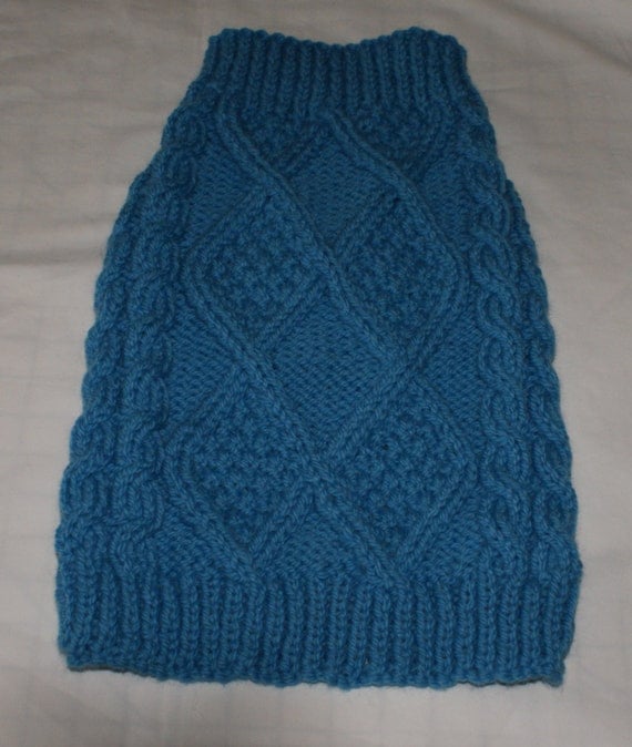 Hand Knitted Aran Dog Sweaters Dog Jumpers. Hand knitted in