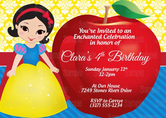 Snow White Invitations Free Printable 9