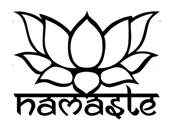 Namaste Lotus Flower Metal Sign Lotus flower sign