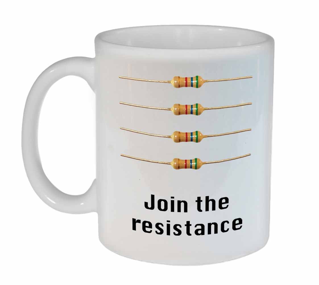 Computer Resistors funny coffee or tea mug