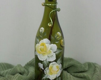 Hand-Painted Glass wine bottle incense burner