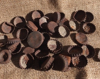 Awesome Rusty ole Bottle Caps-craft project, mixed media, folk art, altered art