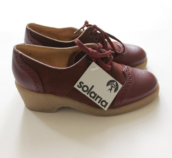 French vintage 70's / girls / shoes / leather and synthetic suede ...