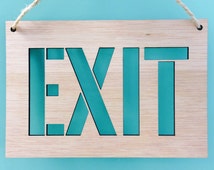 Popular Items For Exit Sign On Etsy