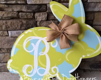 Easter door hanger, spring door hanger, bunny door hanger, easter wreath, spring door decor, easter bunny doorhanger