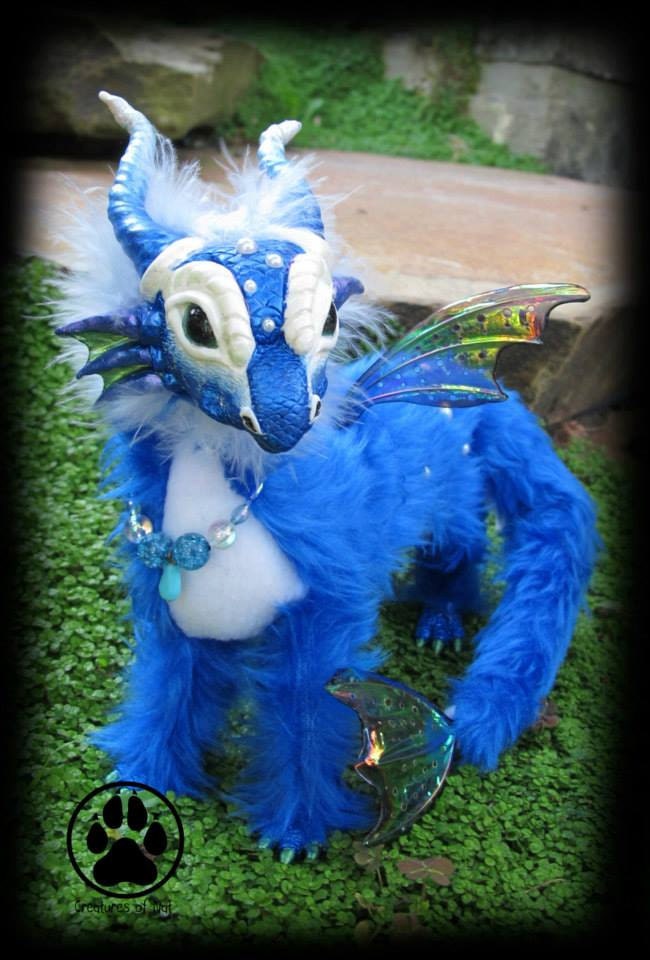 CUSTOM poseable DRAGON art doll OOAK.