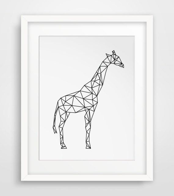 Geometric Animal Print Giraffes Giraffe by MelindaWoodDesigns