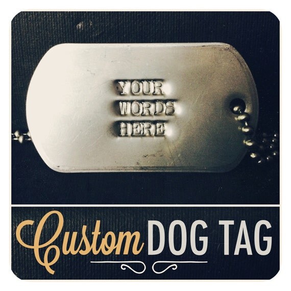 Custom Dog Tag with Quotes Personalized by ShesMadButShesMagic