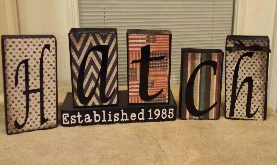Decorative name blocks perfect for your home or to give as a