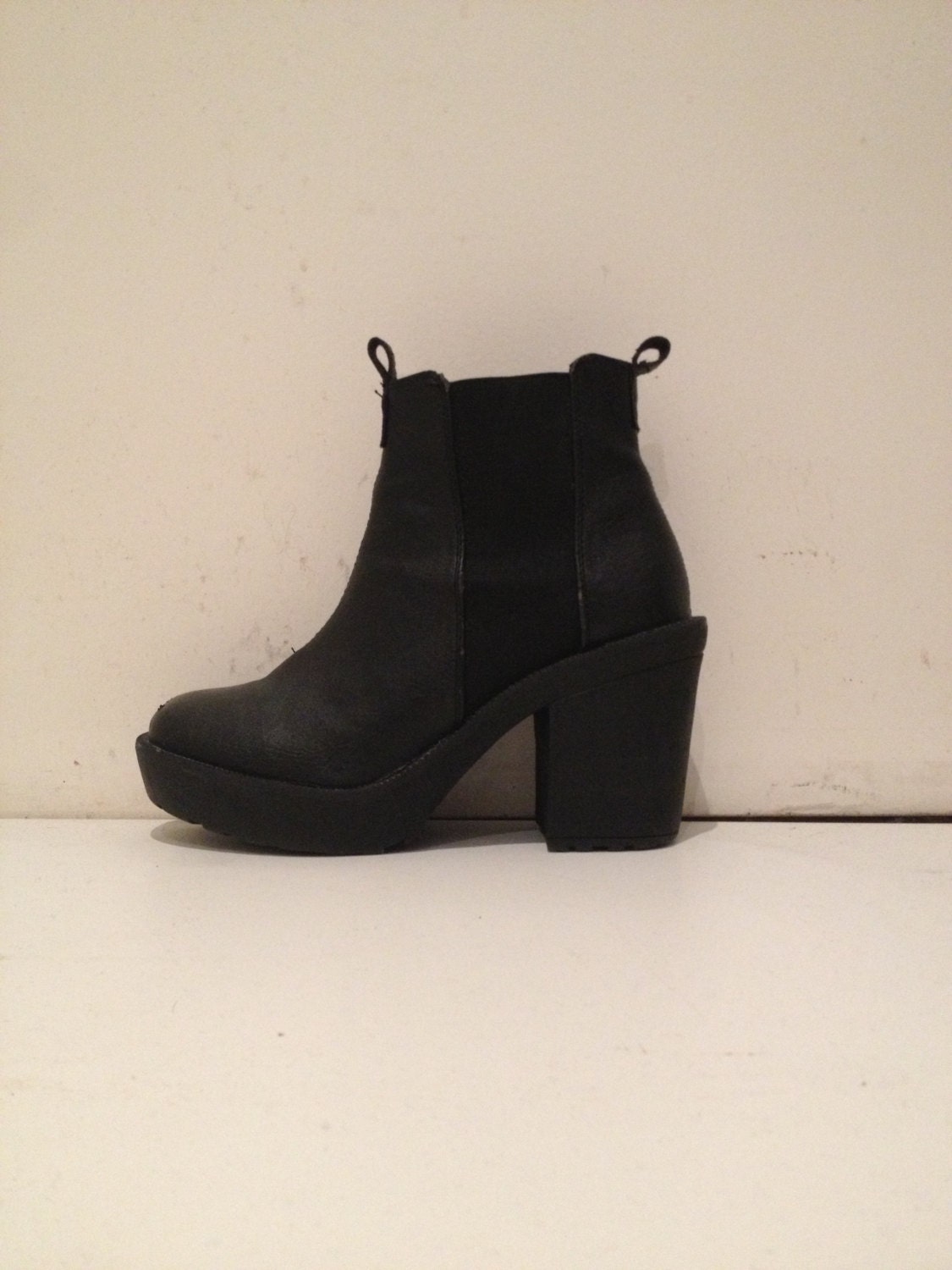 chunky black boots 90s