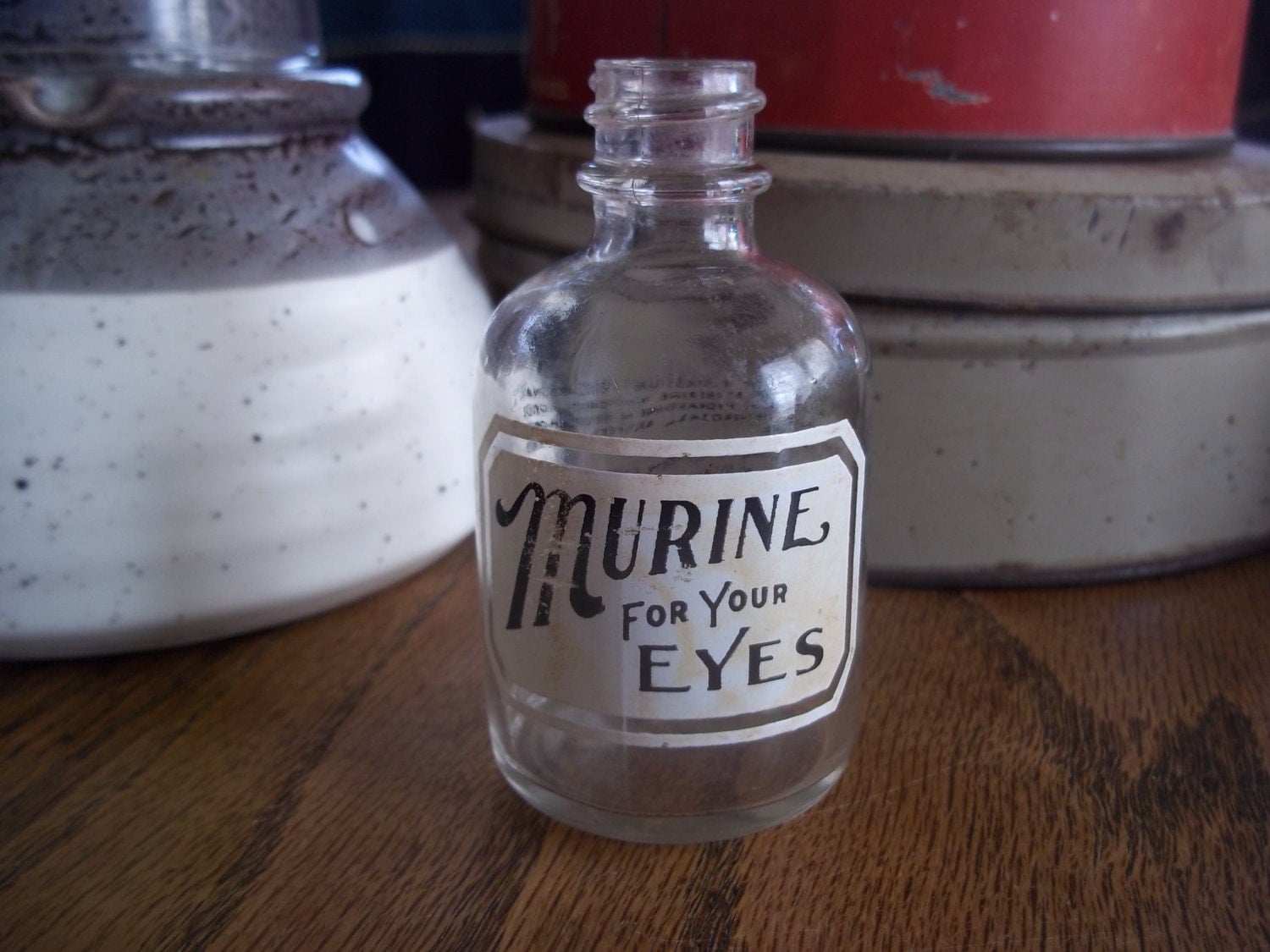 Murine bottle Glass bottle 1950-1960 Murine for your Eyes