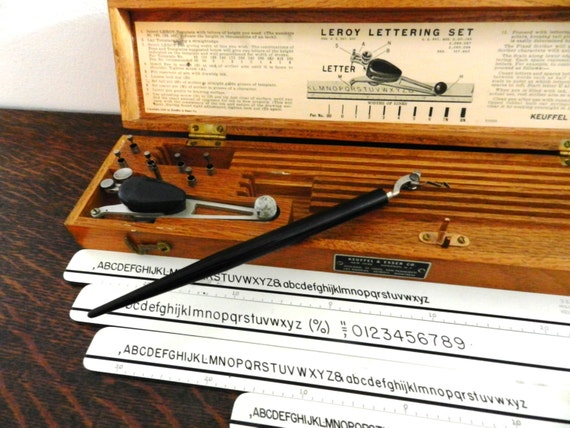 K&E Leroy Lettering Set - Vintage Drafting Tools