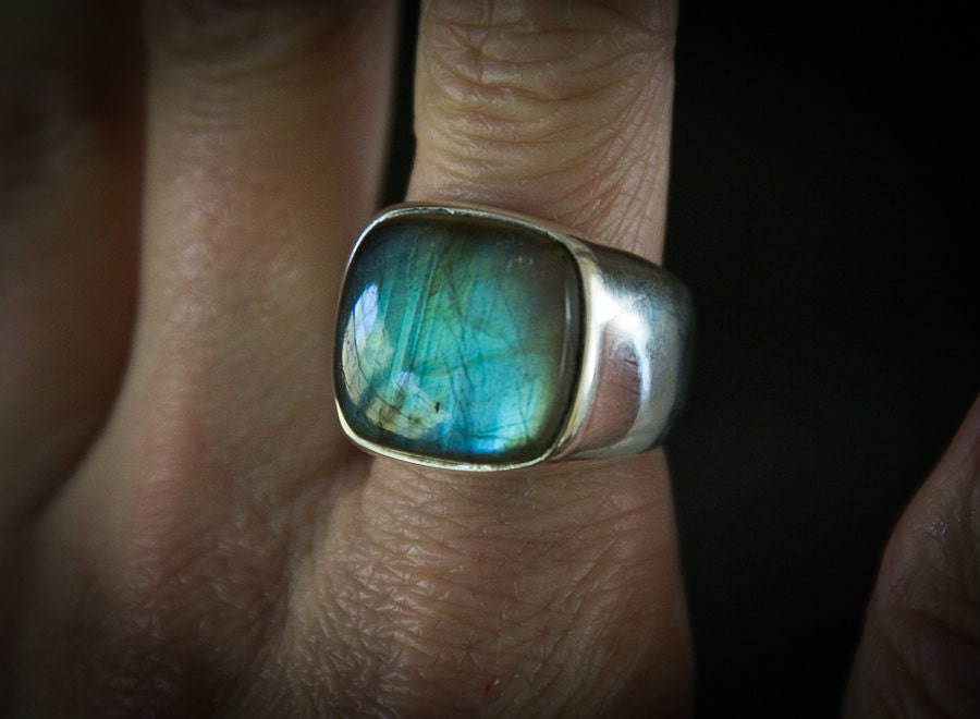 Labradorite ring Labradorite Mens ring Size 714