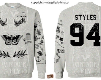 harry styles tattoo sweatshirt etsy