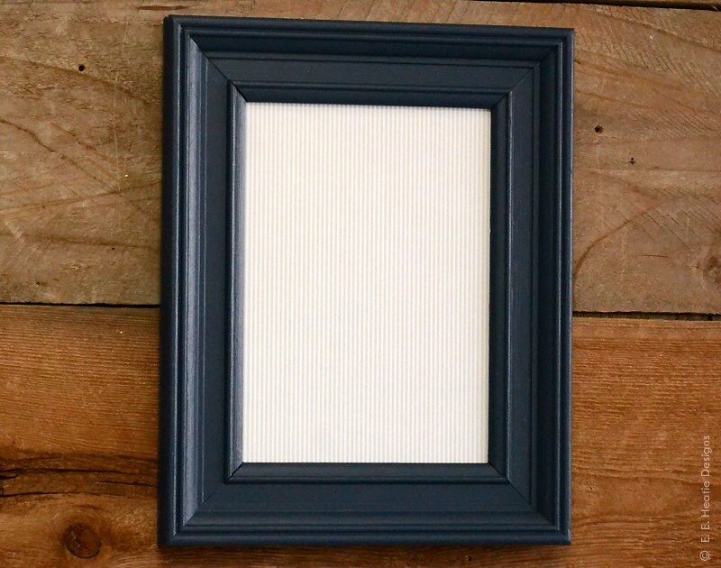 NAVY BLUE 5x7 picture frame Painted upcycled wood by eeheatie