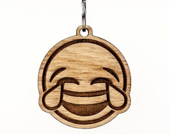 periodic table keychain Wood Carved of Joy Cryin Emoji g Emoji Keychain  Laughing Tears  and