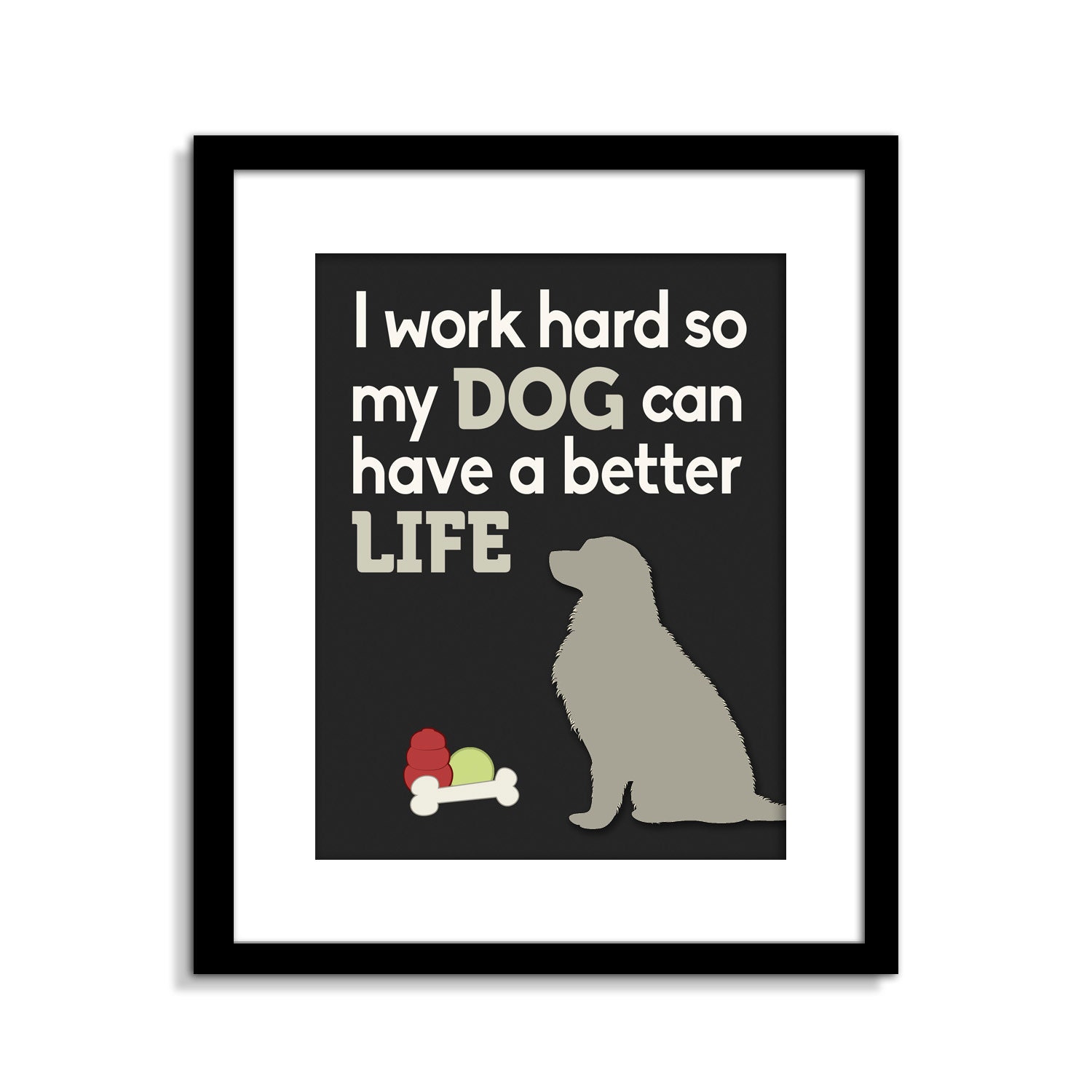 Funny Dog Wall Art Funny Dog Sign I Work Hard So My Dog Can