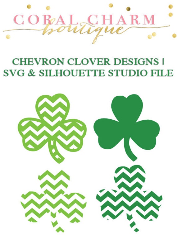 Download Items similar to Chevron Clover Designs for Cutting ...