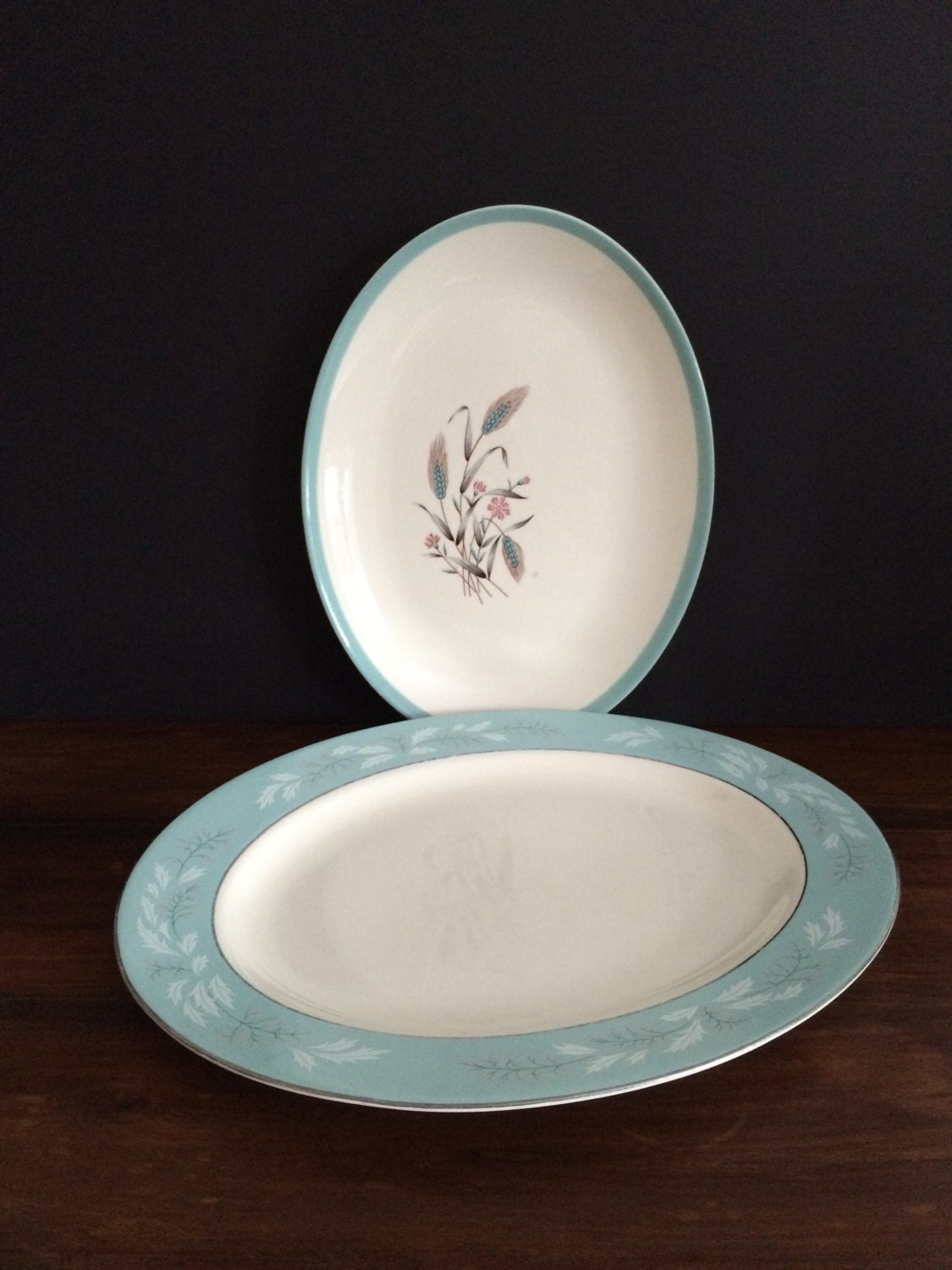 Set of 2 Vintage Mix and Match Oval Platters Haute Juice