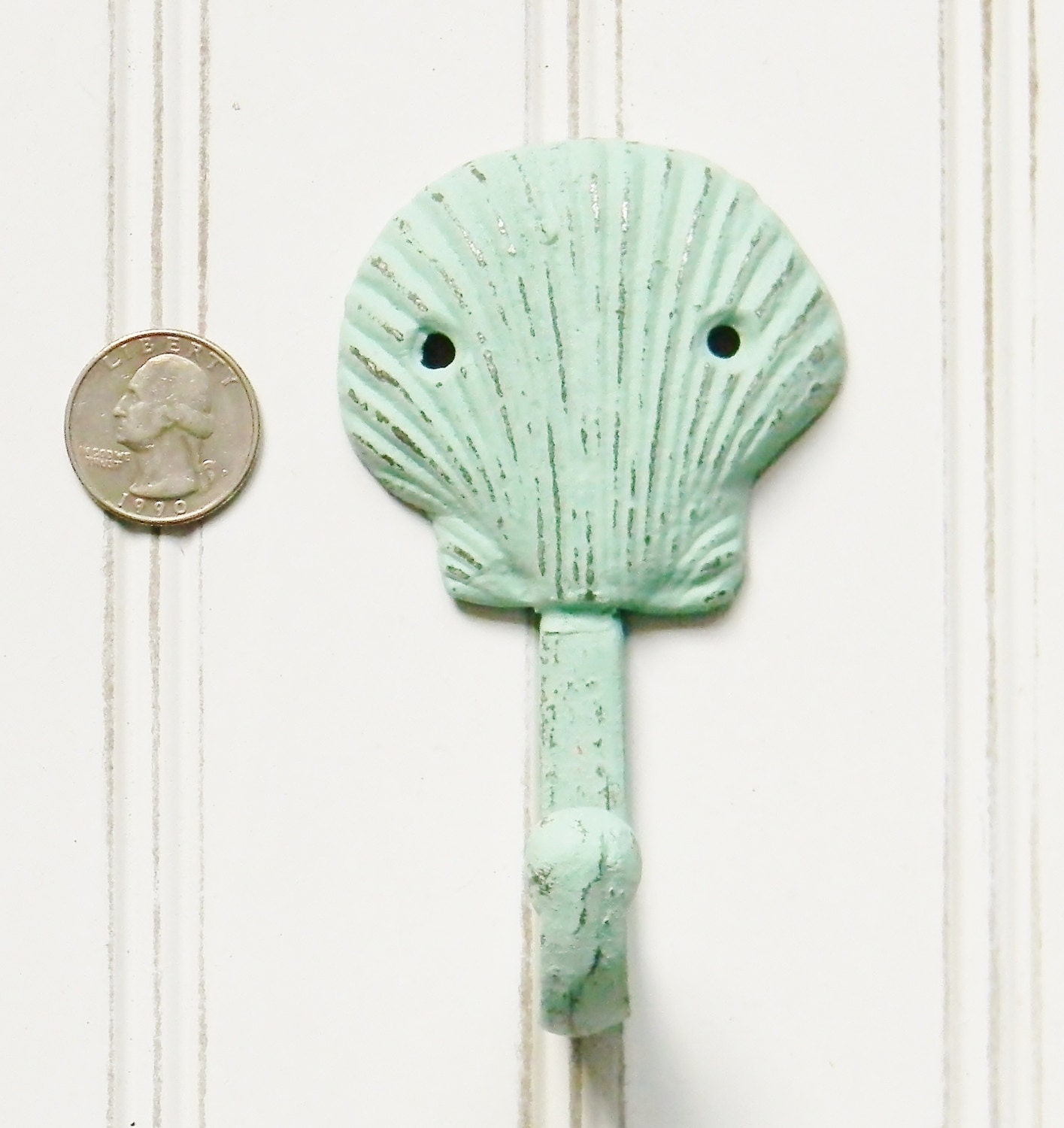 Seashell Wall Hook Choose Your Color Beach by ColorfulCastAndCrew