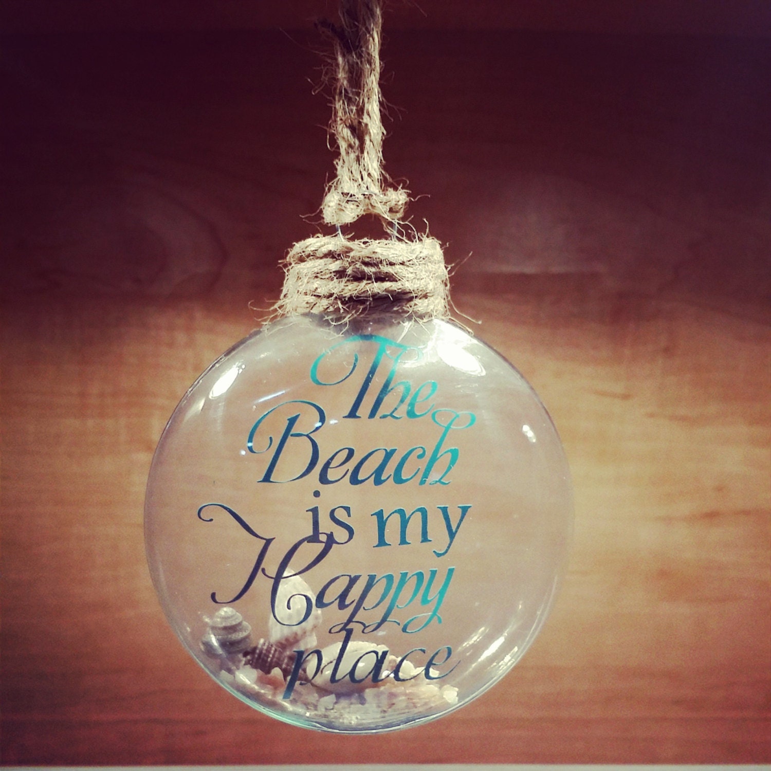 The Beach Is My Happy Place Ornament by TheNestIsEmpty on Etsy