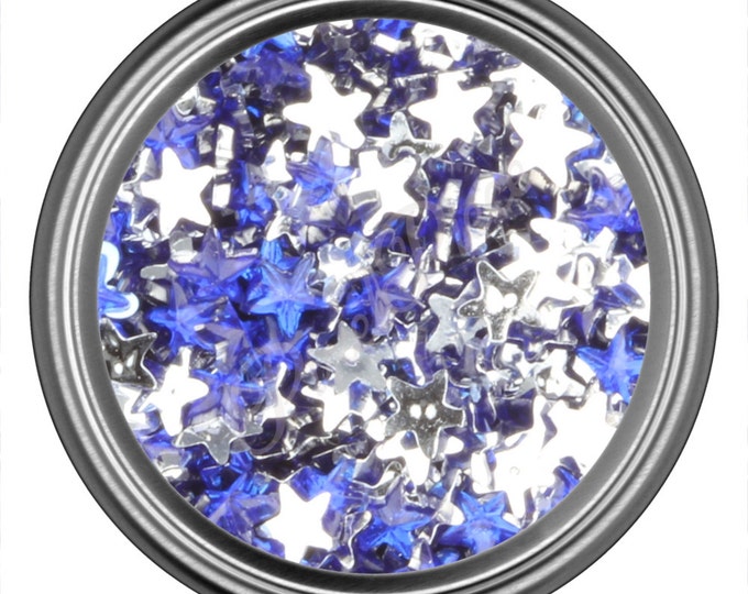 Dark Blue Star Rhinestone Gems Flat Back Face Art Nail Art Scrapbook Phone Decoration 3mm