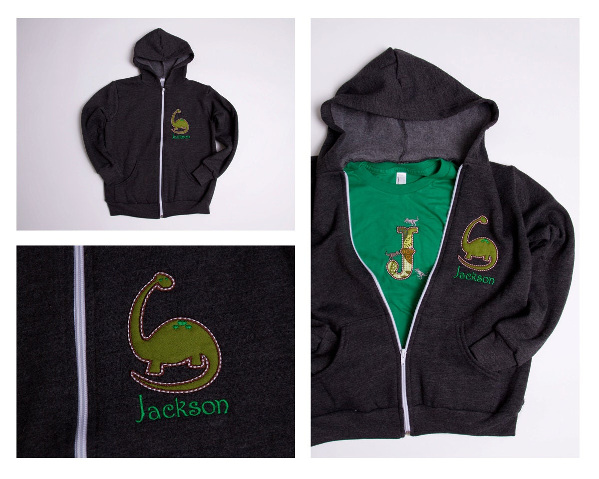 Boys Dinosaur Hoodie Dinosaur Sweater LBJ By LBJEmbroidery   Il Fullxfull.669333471 8vum 