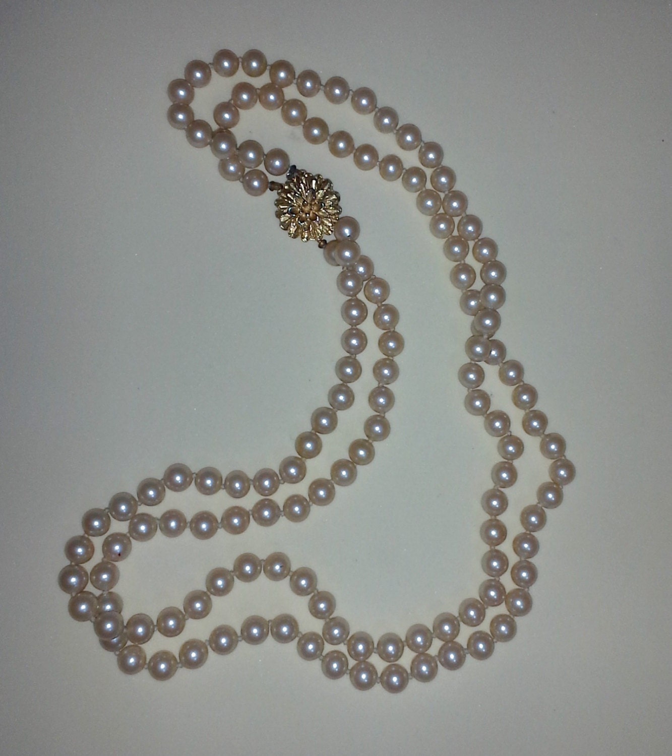 Vintage Double Strand Pearl Necklace by Lalecreations on Etsy