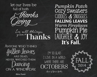 Fall Word Overlays - Autumn Photo Phrases Overlay - Text Photo Overlay - Digital PNG Quotes for Photo Words Phrase INSTANT DOWNLOAD