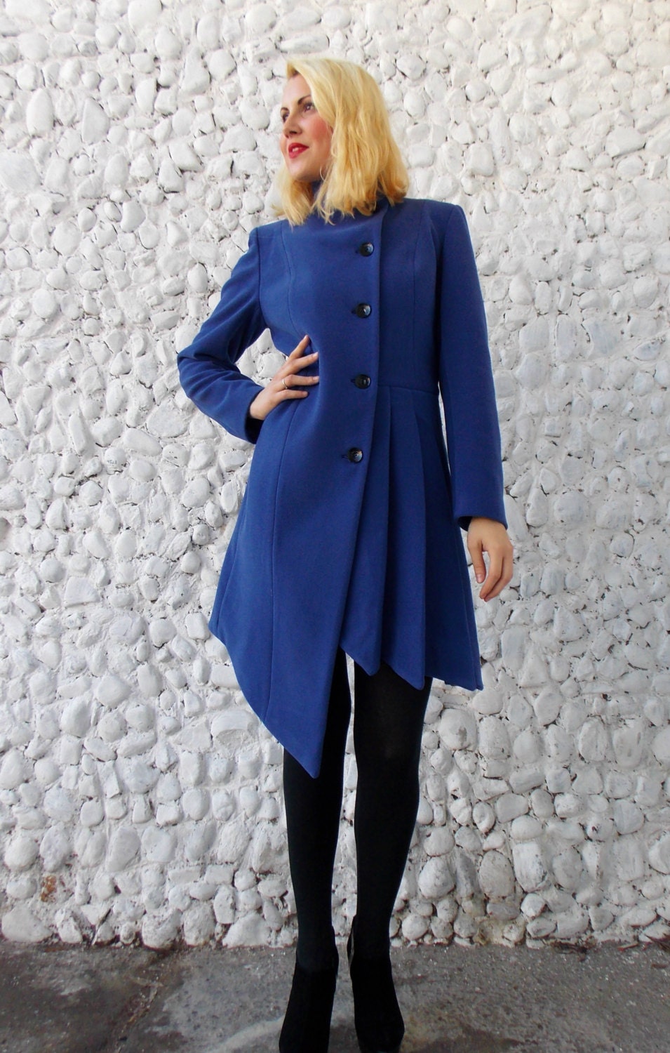 Royal Blue Coat / Winter Coat / Blue Winter Jacket / Elegant