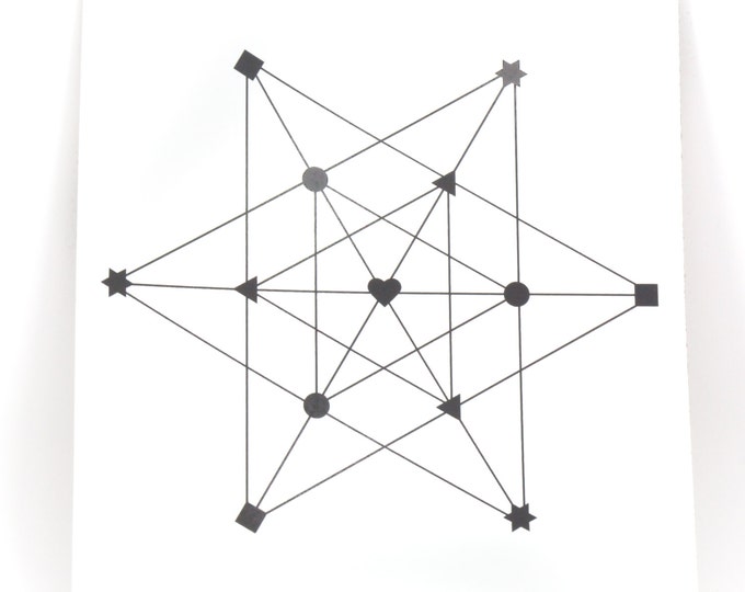 Star Tetrahedron Crystal Grid, Merkabah, Crystal Grid Layouts, Instant Download
