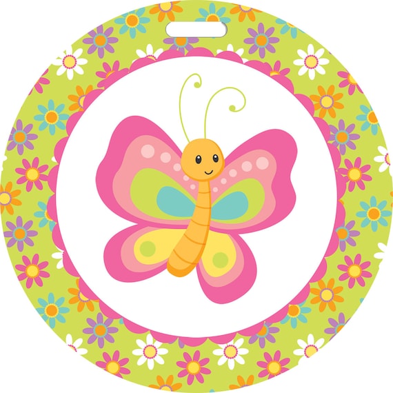 personalized bag tag butterfly backpack name tag butterfly