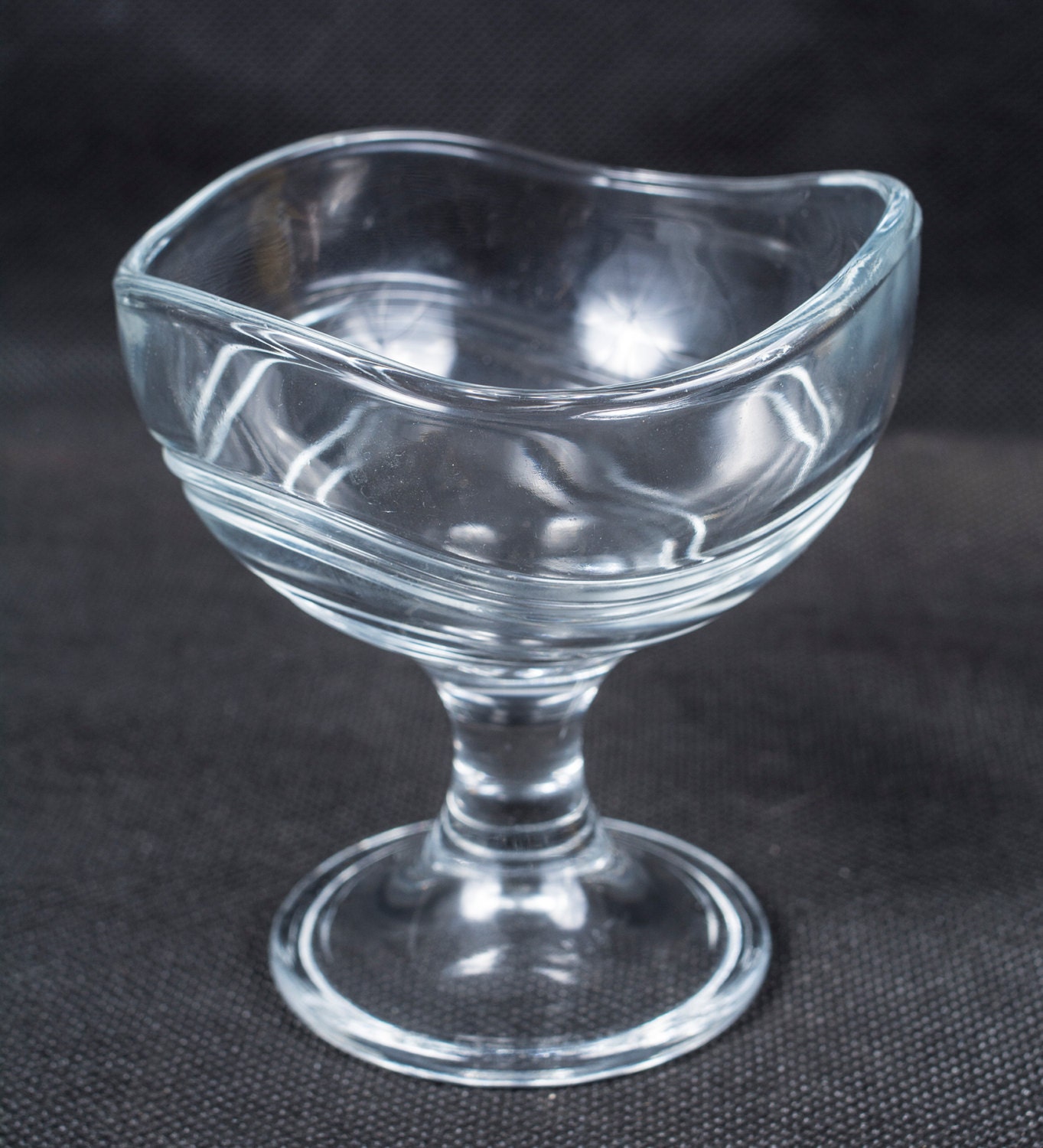 Retro style heavy glass sundae dish or prawn cocktail dish Italian ice cream dish Haute Juice Retro style heavy glass sundae dish or prawn cocktail dish Italian ice cream dish Haute Juice