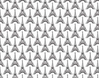 Pepe in Paris Tower White by Riley Blake Designs 1/2 Yard 100% Cotton by the RBD Designers C3793-WHITE