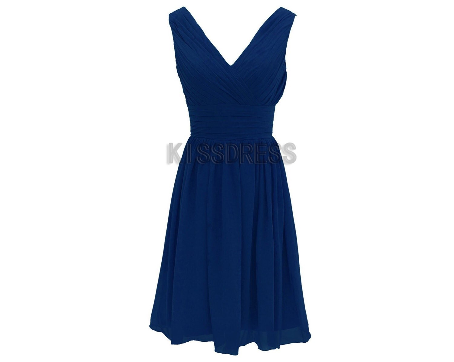Navy Blue Short Bridesmaid Prom Dress 2014/Cheap Prom by kissdress