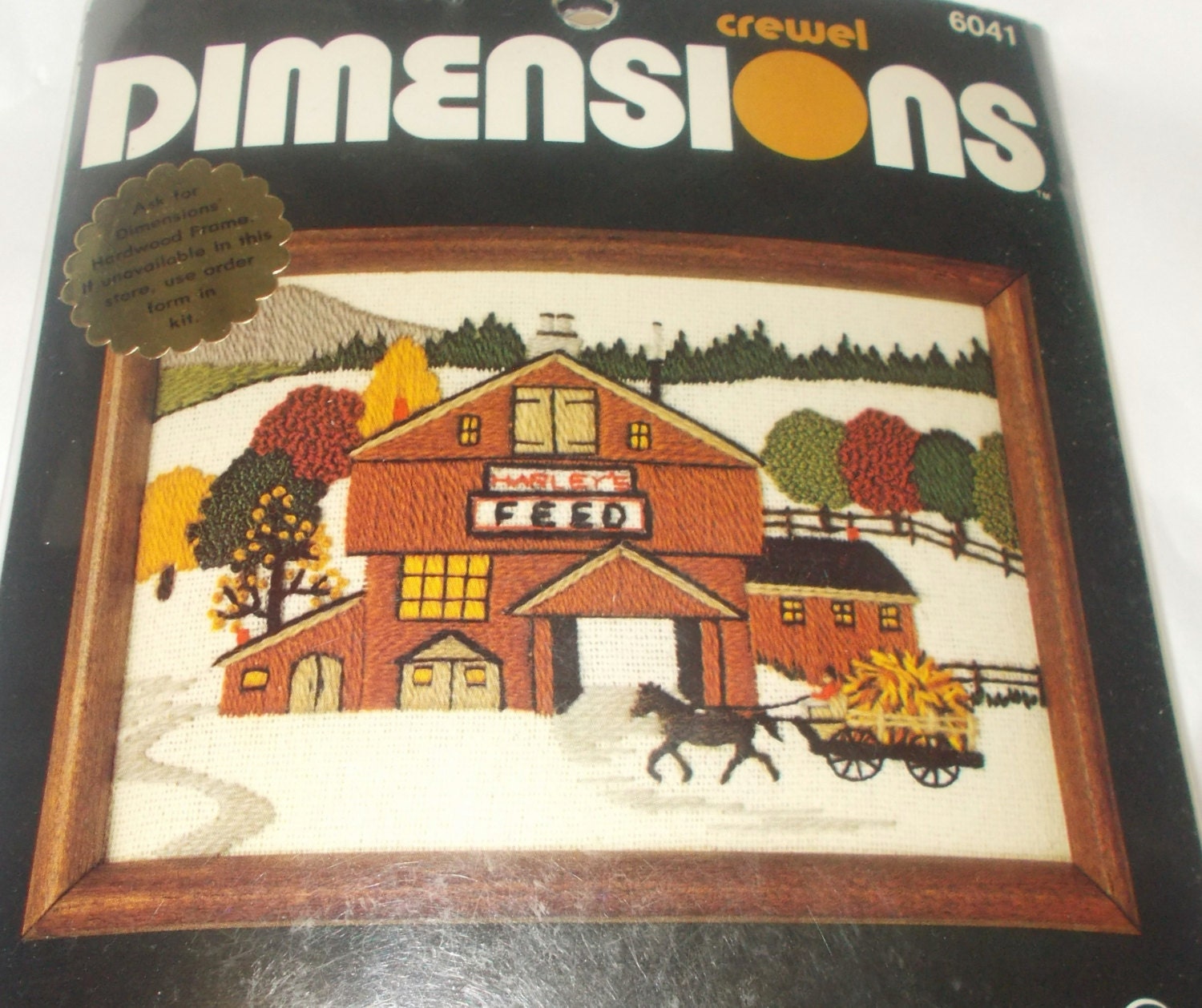 Dimensions 6041 Charles Wysocki Crewel Embroidery kit vtg
