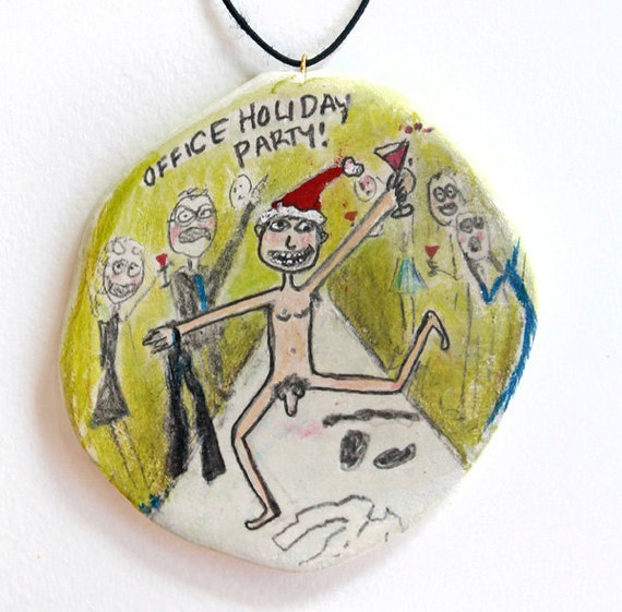 Christmas Tree Ornament Naked Party Funny Humor Adult 4312