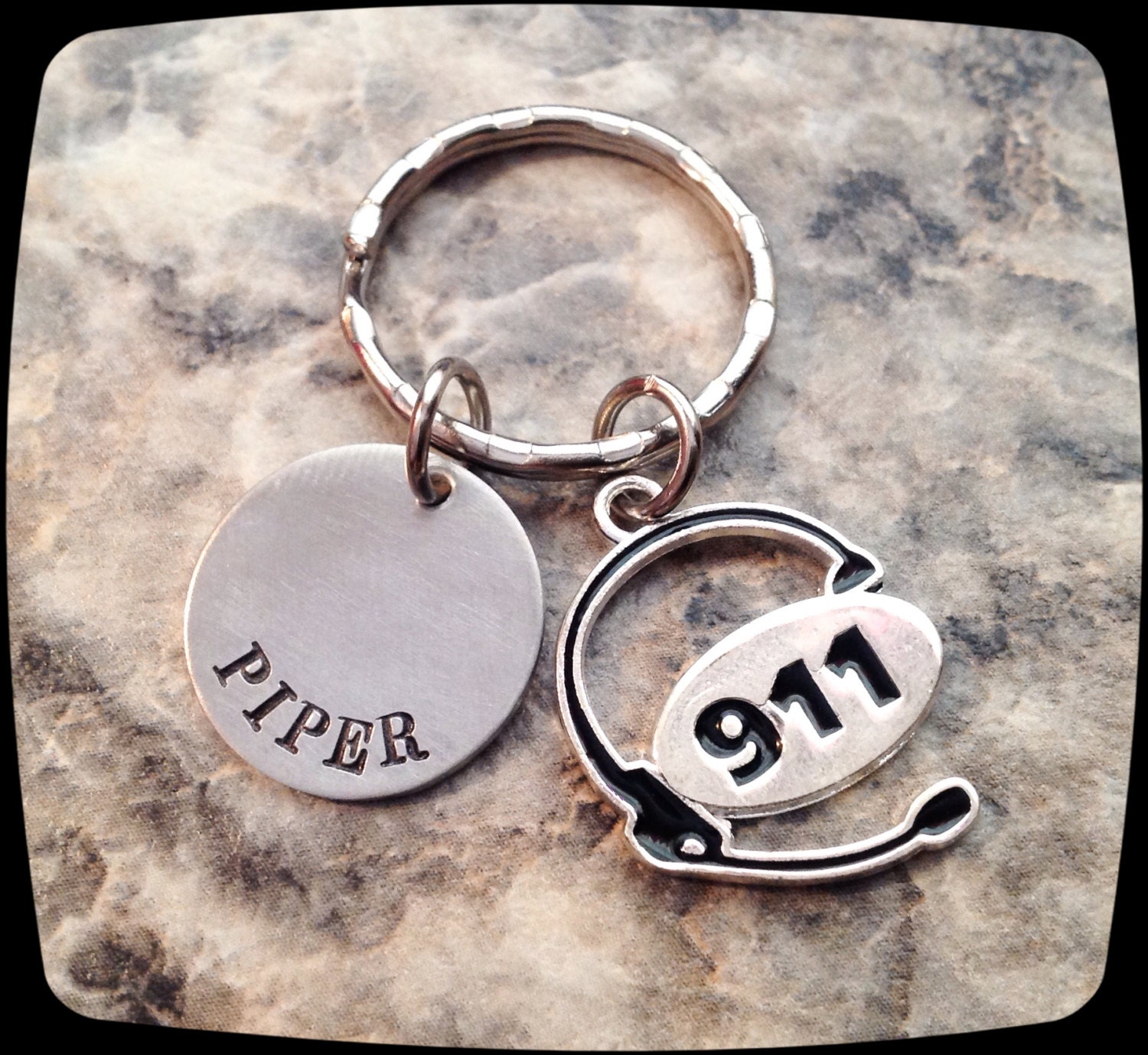 911 Dispatcher Keychain or Necklace Gift 911 by ThatKindaGirl