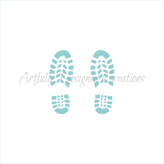 shoe prints stencil